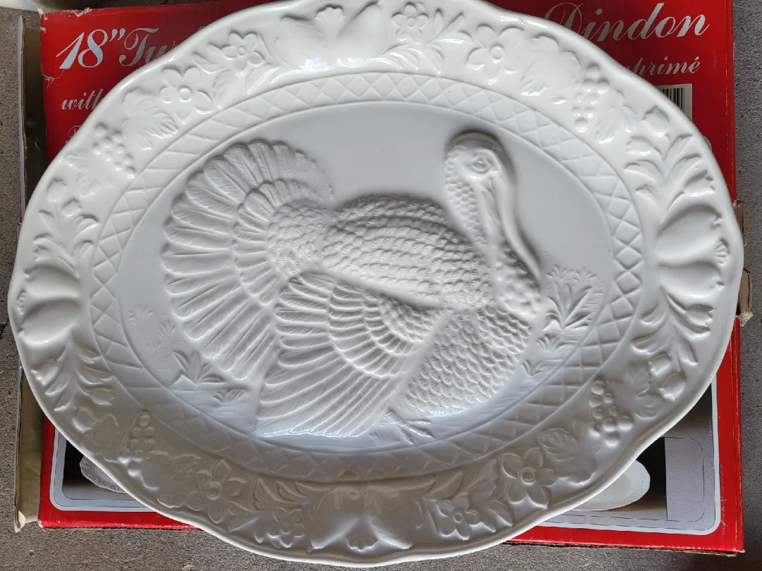 18" Turkey Platter - Fine Ceramic thumbnail