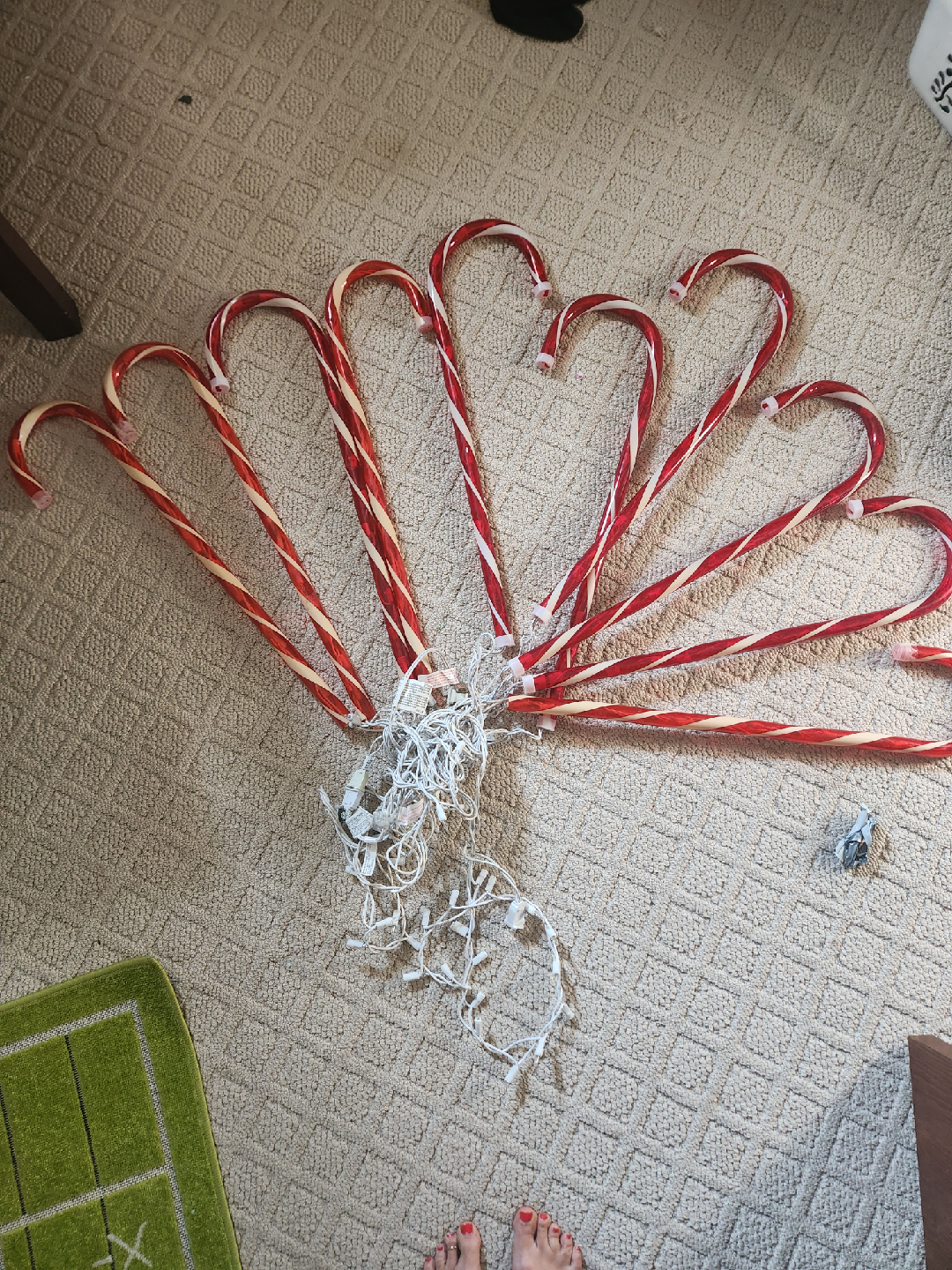 Candycane Christmas light decorations