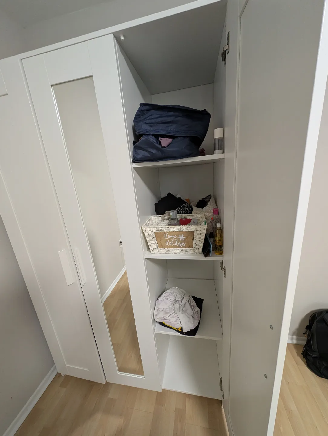 IKEA Brimnes 3 Door Wardrobe with Mirror Door image indicator(4)