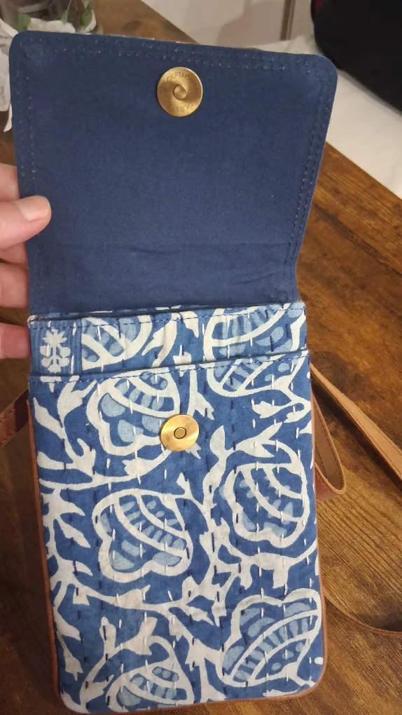 Blue & White Patterned Crossbody Bag image indicator(2)