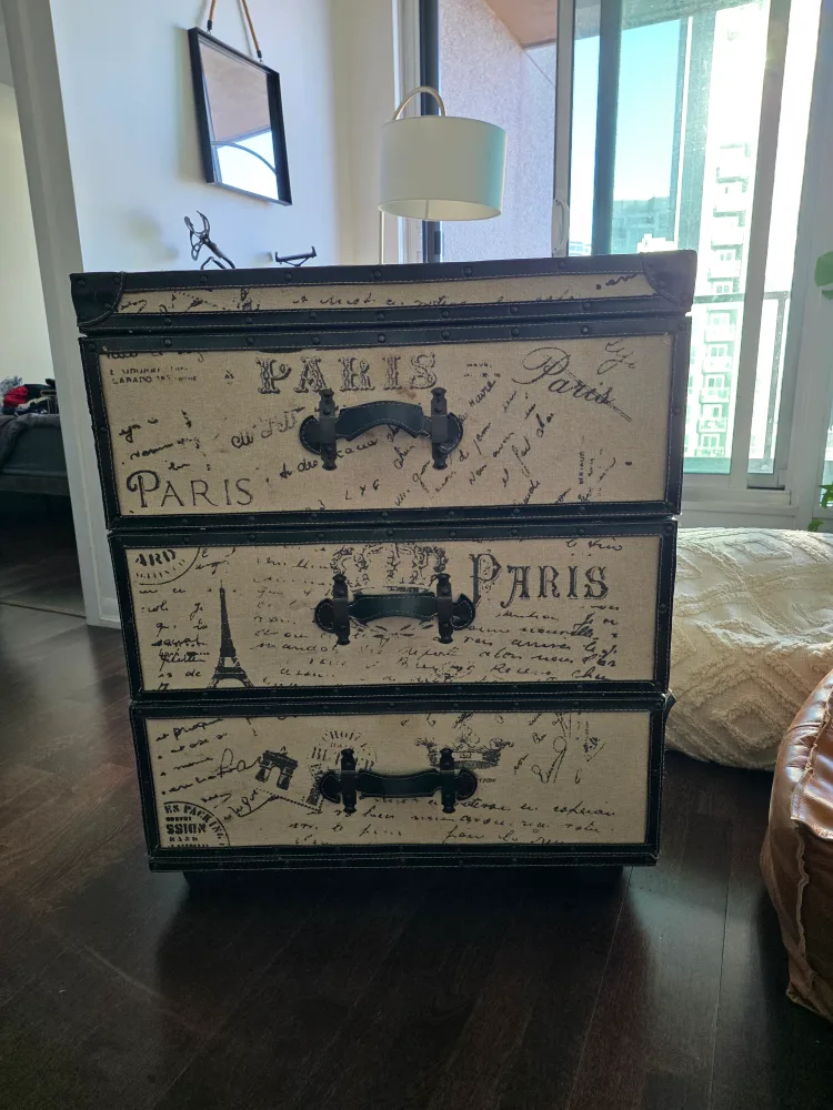 Paris Trunk Style 3-Drawer Chest thumbnail