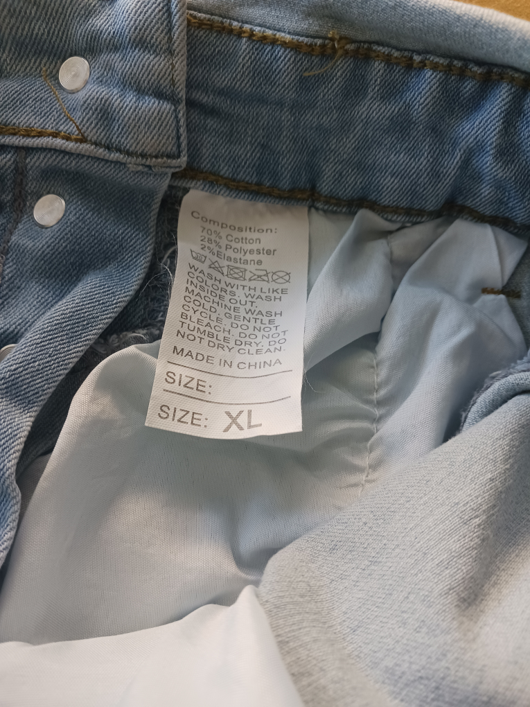 Light Blue Denim Overalls - Size XL - photo 3