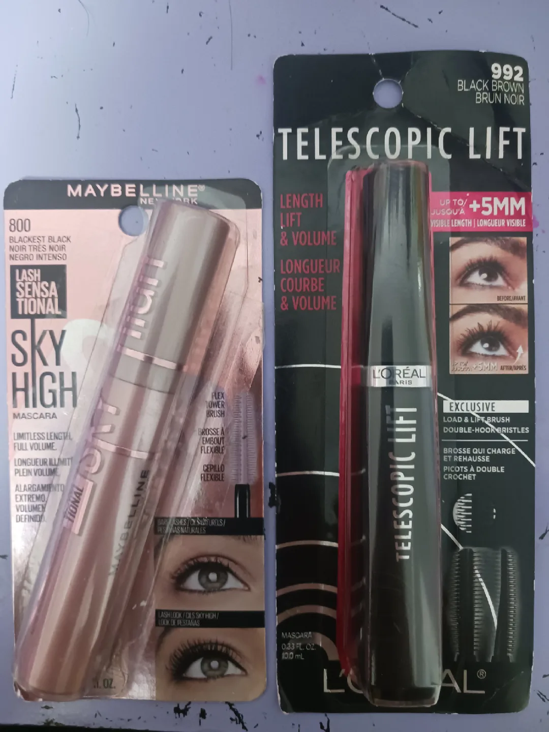 Maybelline sky high mascara+ loreal telescopic lift mascara thumbnail