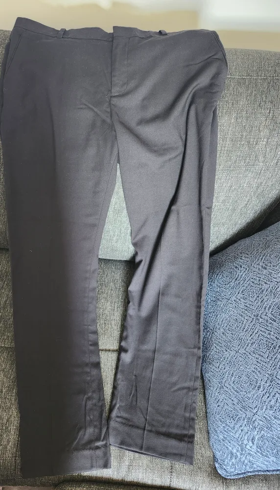 Perry Ellis Slim Fit Black Dress Pants 34x32 thumbnail