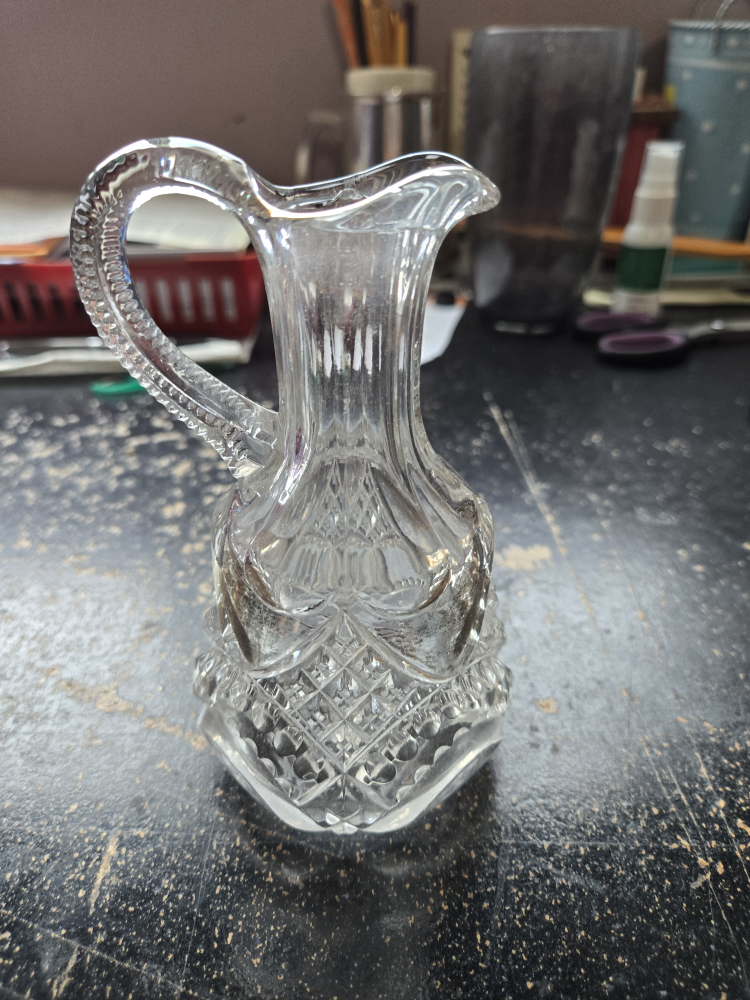 Vintage Clear Glass Pitcher