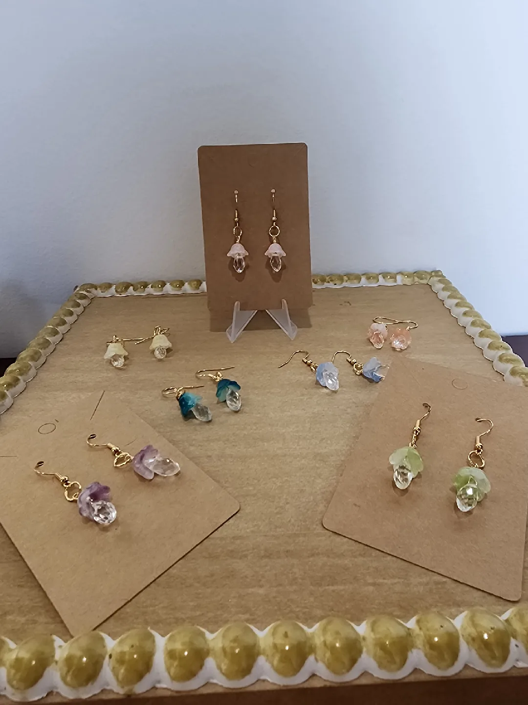 Handmade Mushroom Dangle Earrings image indicator(2)