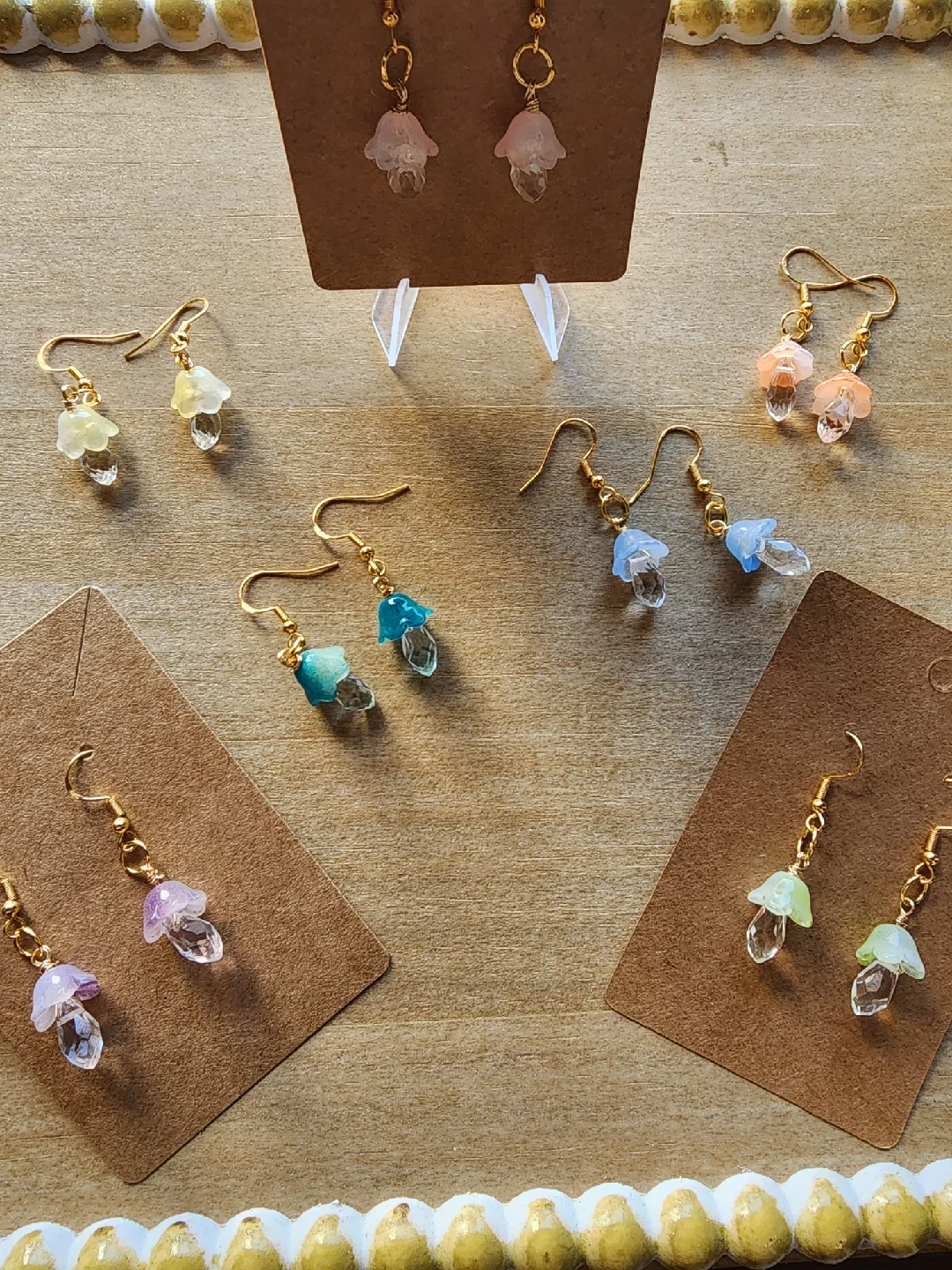 Handmade Mushroom Dangle Earrings image indicator(3)