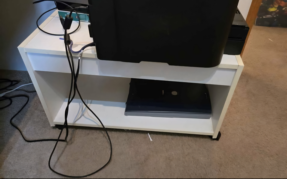 White Storage Unit w/ Wheels