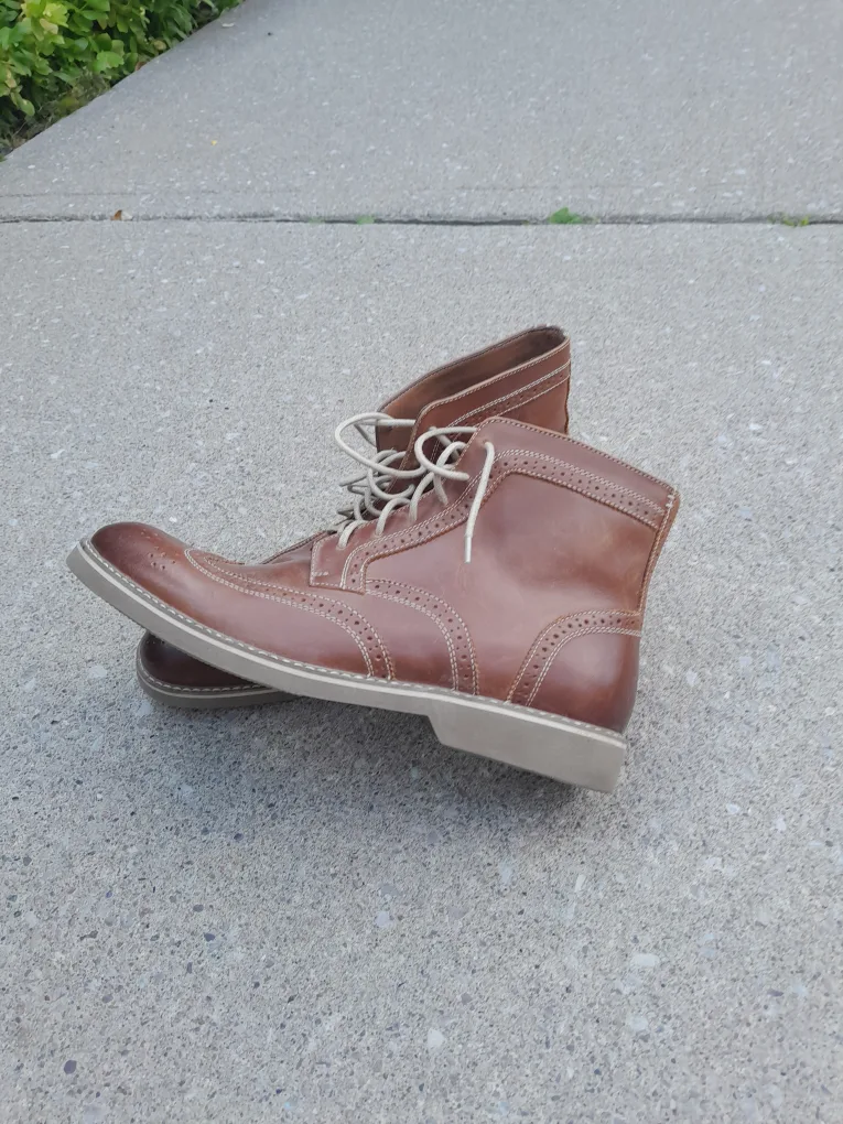Brown Leather Wingtip Original Bass Robert Size 11.5 thumbnail