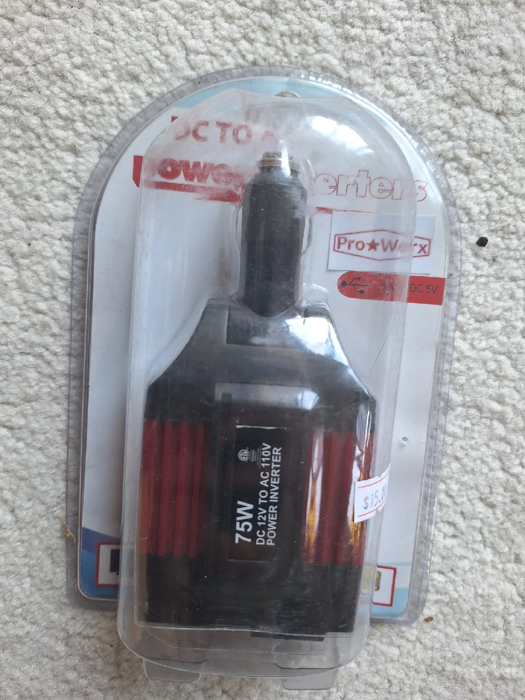 NEW Pro.Worx 75W DC 12V to AC 110V Power Inverter thumbnail