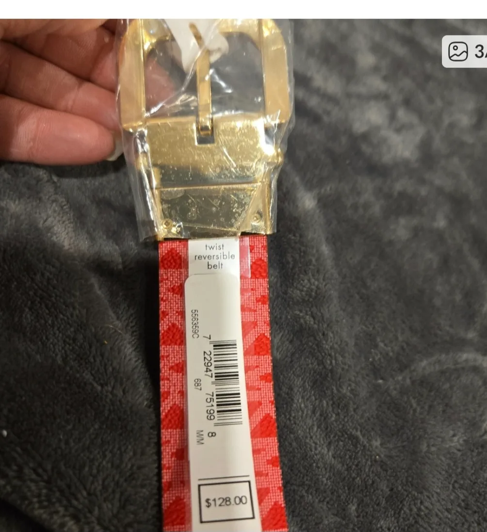 pink and red Michael Kors  belt image indicator(3)