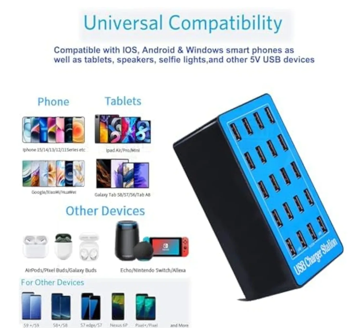 USB Charger Station - Multi-Port Charging image indicator(2)