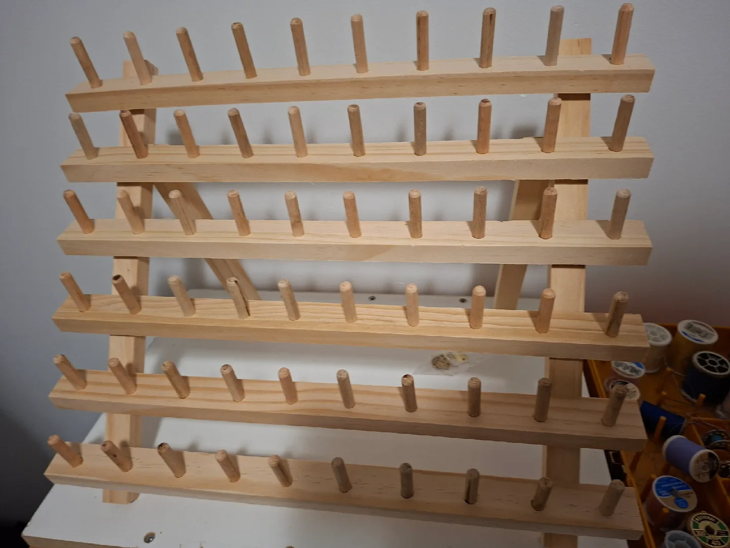 Wooden Thread Rack Organizer image indicator(3)