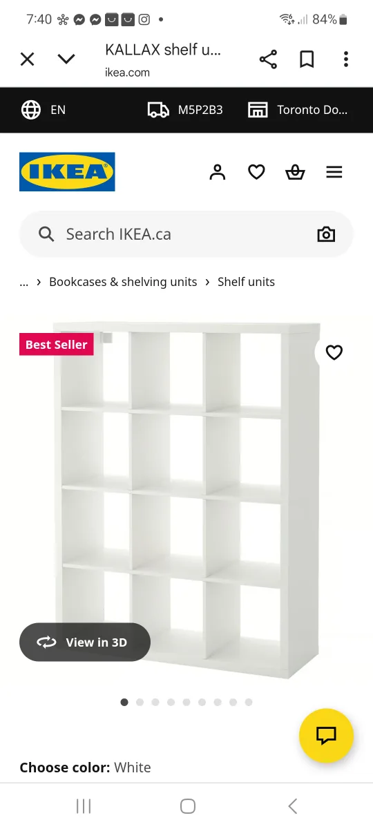 White 12-Cube Storage Shelf image indicator(6)