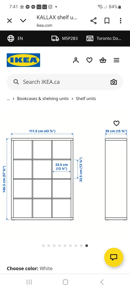 White 12-Cube Storage Shelf image indicator(8)