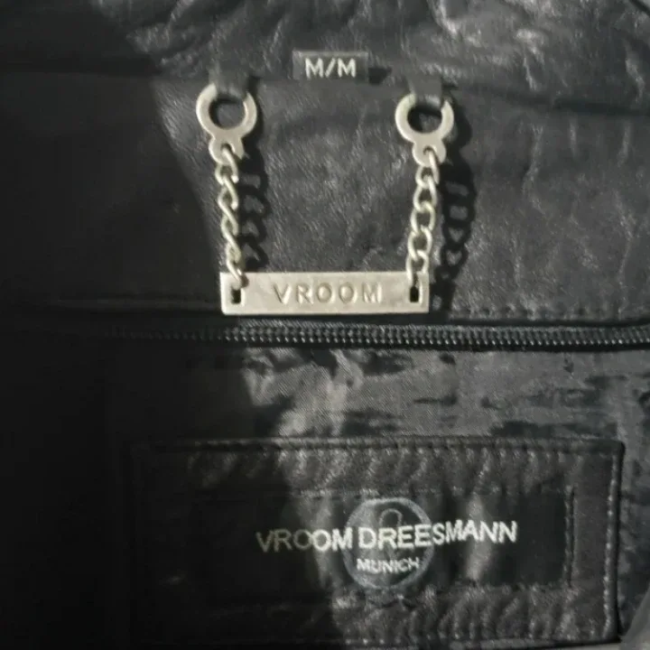 Vroom Dreesmann Black Leather Jacket (M) image indicator(4)