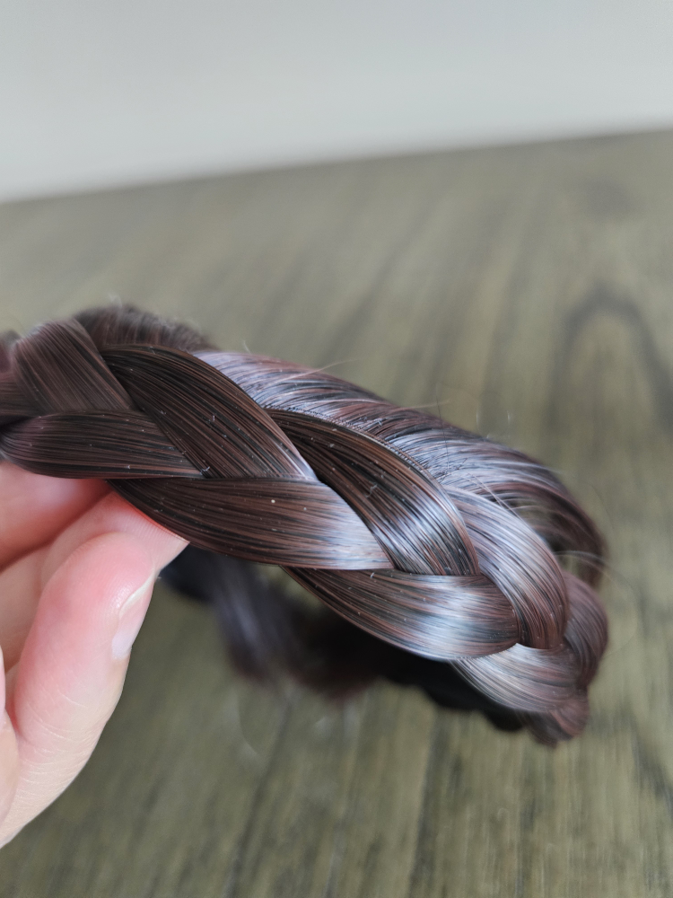 Braided Clip in Bangs - Dark Brown - photo 5