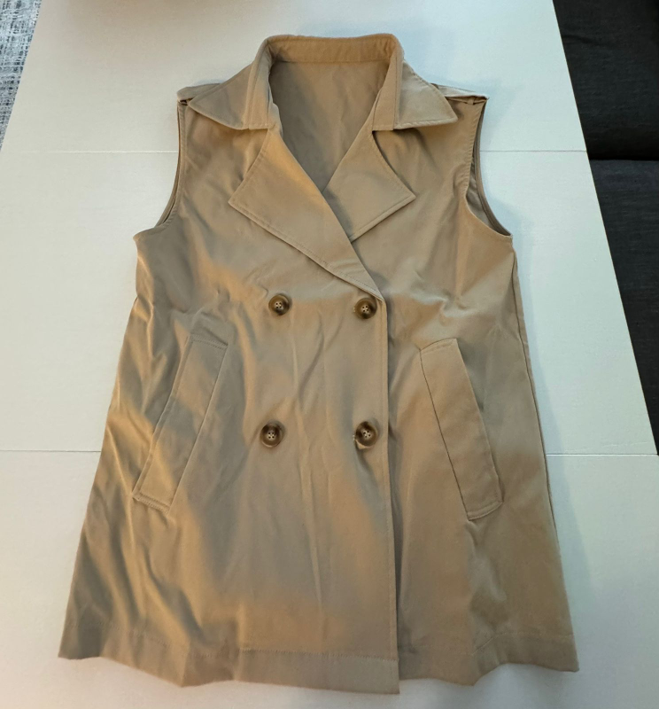H&M Beige Sleeveless Blazer Vest - photo 4