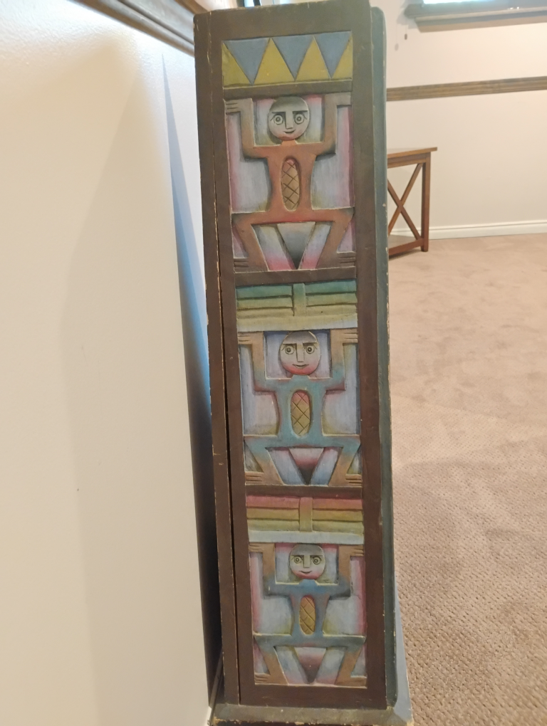 Unique Pyramid-Shaped Wooden Drawer Cabinet - photo 2