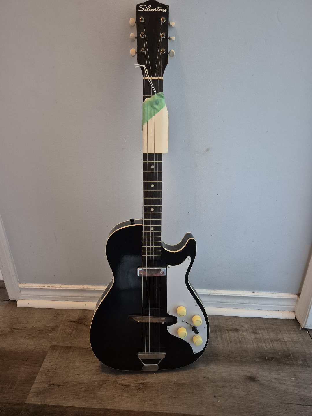 Vintage Black Electric Guitar