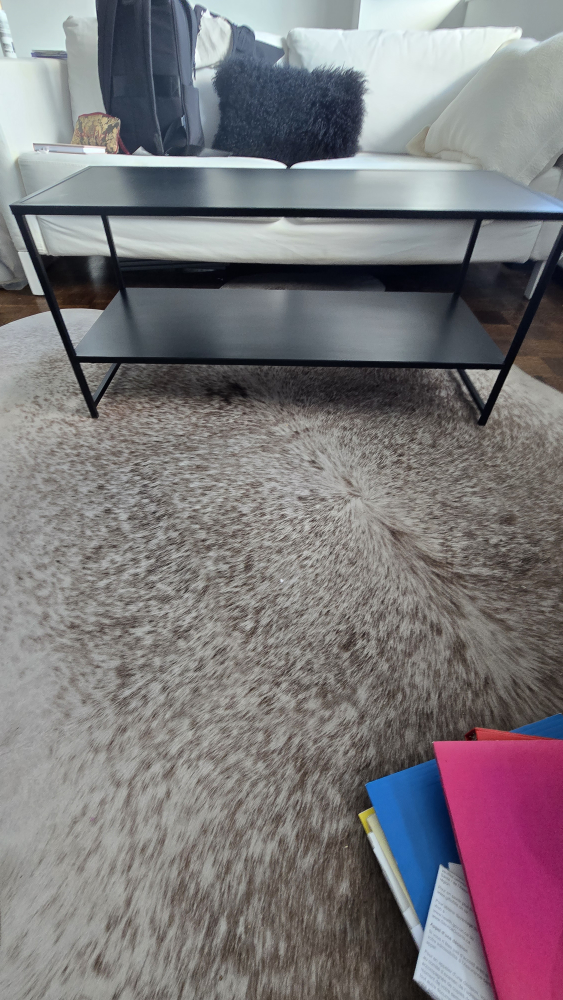 Black Coffee Table with Shelf