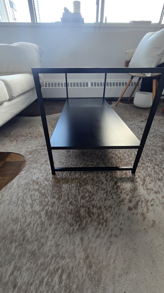Black Coffee Table with Shelf - photo 3
