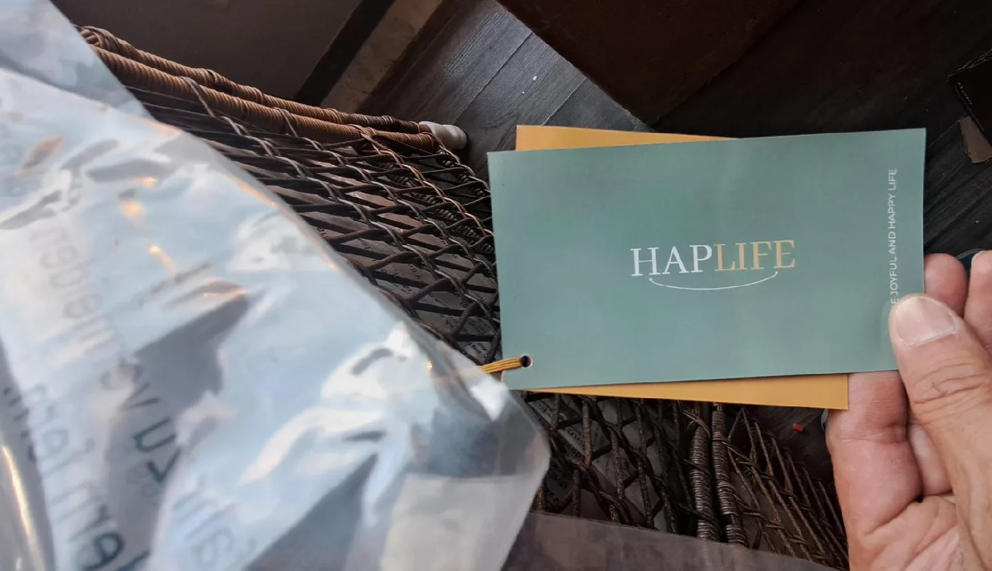 Haplife Wicker Sofa with Cushions - Like New! image indicator(4)