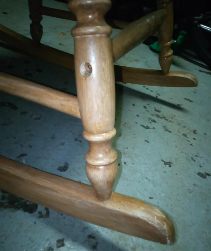 Old School Wooden Rocking Chair! image indicator(3)