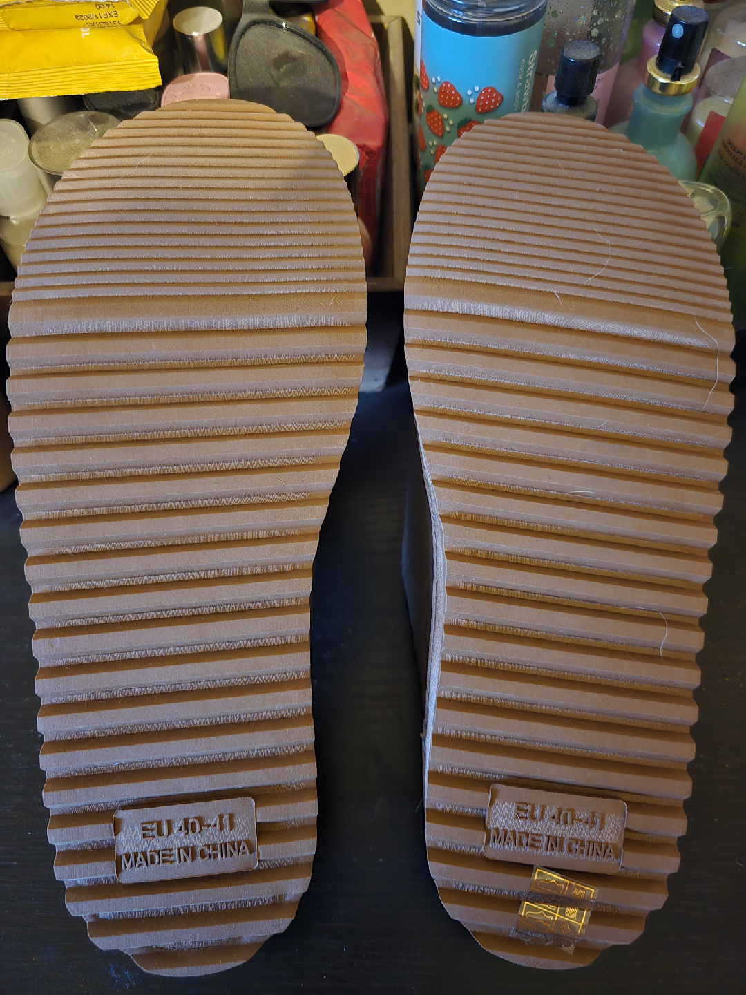 Brown Suede-like Slippers EU 40-41 - photo 3