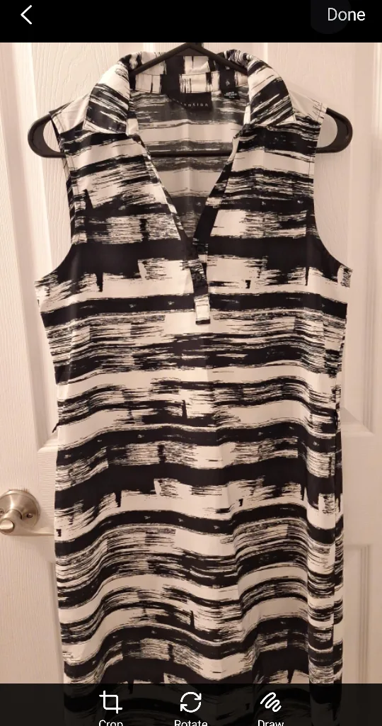 Attention Sleeveless Dress - Black & White - Size M thumbnail