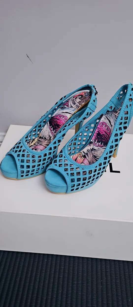 Iron Fist Blue Heels, Size 6 thumbnail