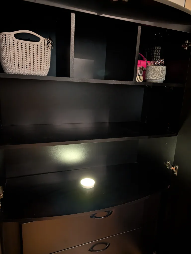 Black Wardrobe with Drawers and Shelves image indicator(4)