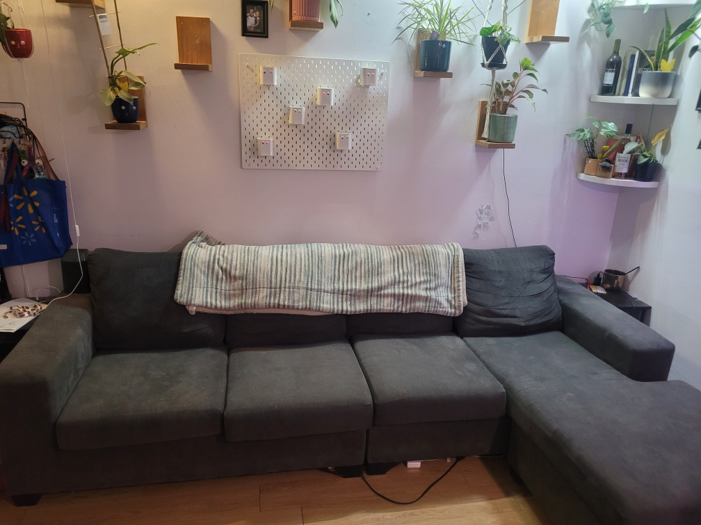 Grey Sectional Sofa with Chaise