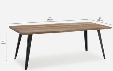 JERRY Coffee Table, Wood, Black Legs - photo 5