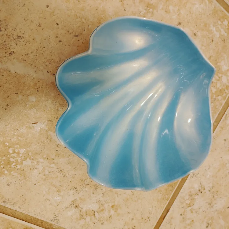 Decorative Trinket Dish - Blue & White thumbnail