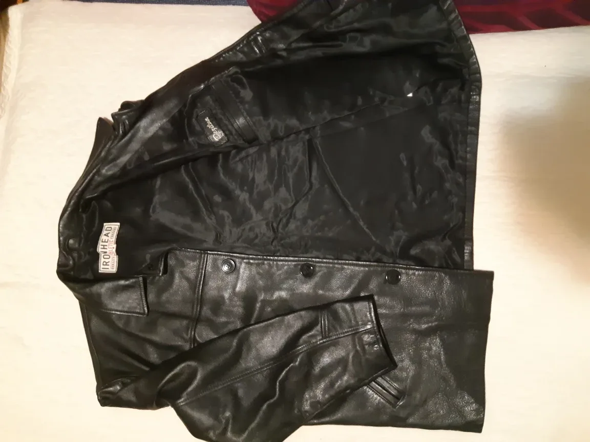 Iron Head Black Leather Jacket XL image indicator(2)