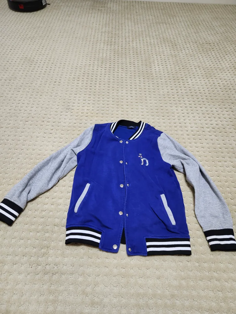 HAZZYS Kids Blue & Grey Varsity Jacket 160cm