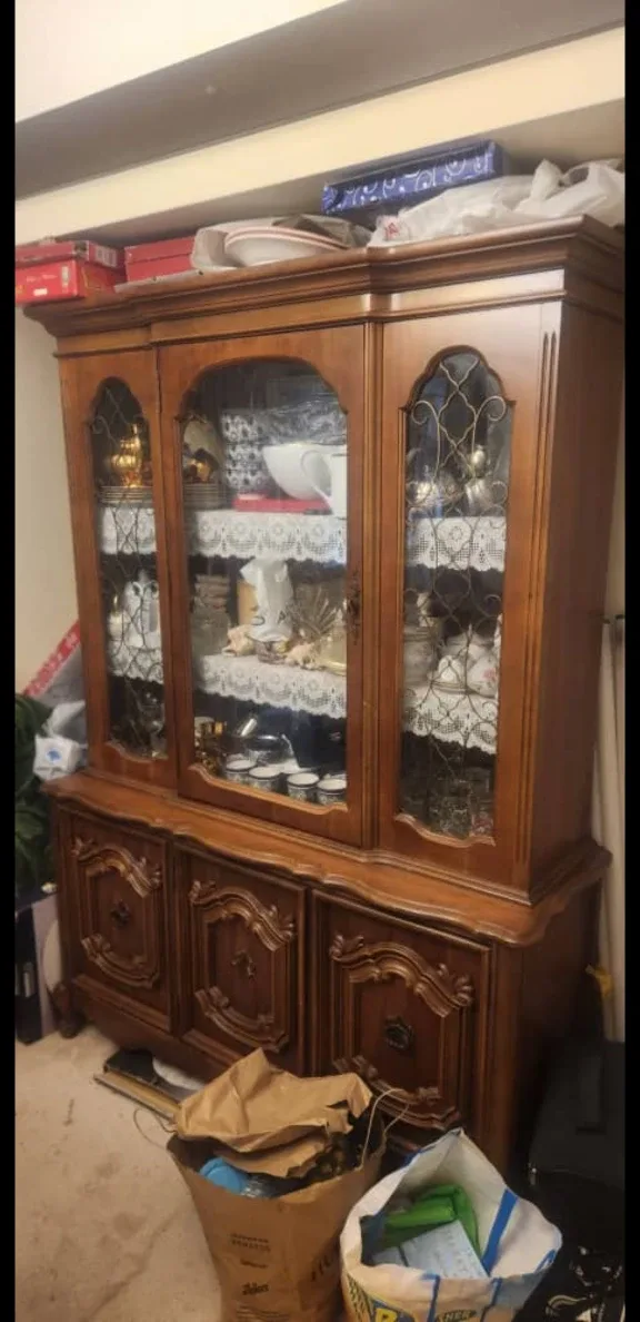 Vintage Wooden China Cabinet thumbnail
