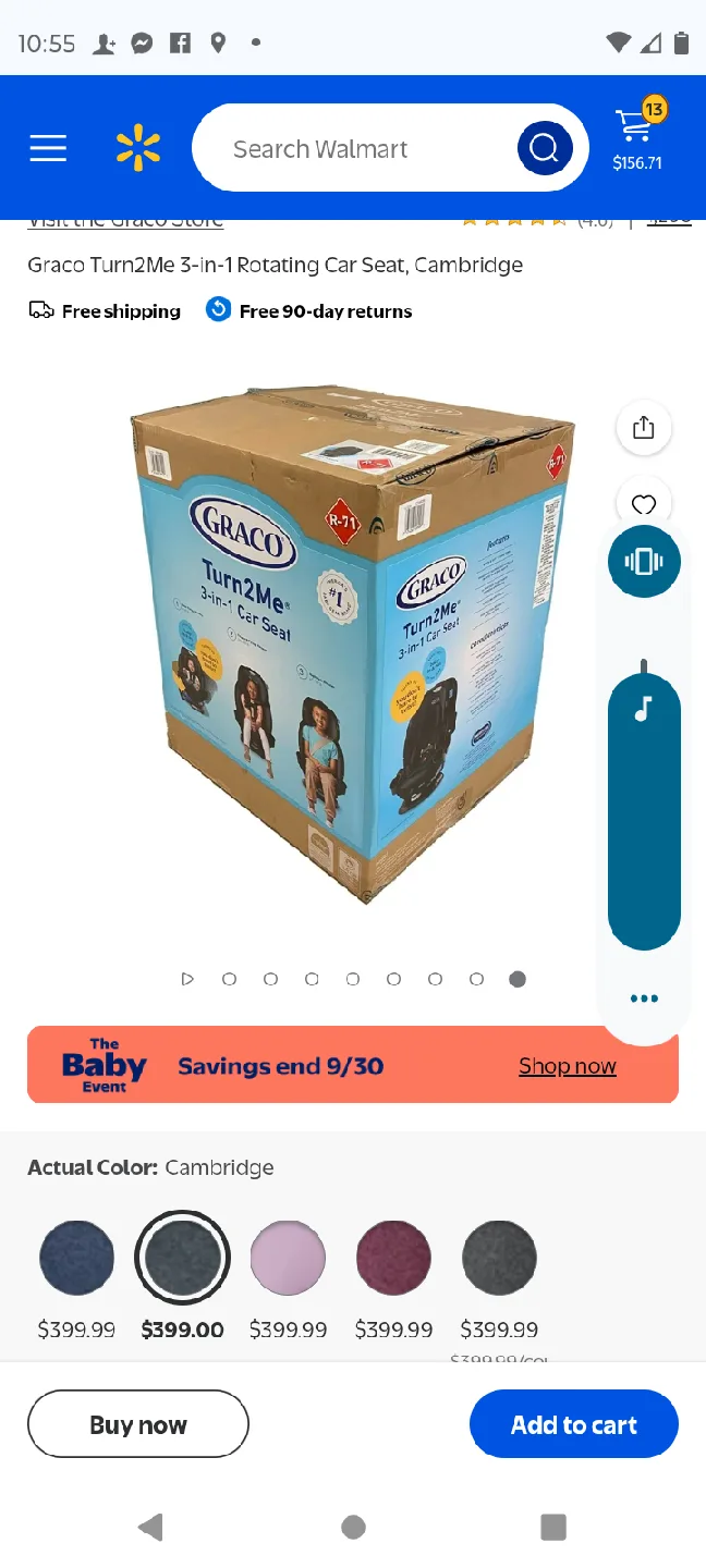 Graco Turn2Me 3-in-1 Rotating Car Seat - Cambridge image indicator(2)