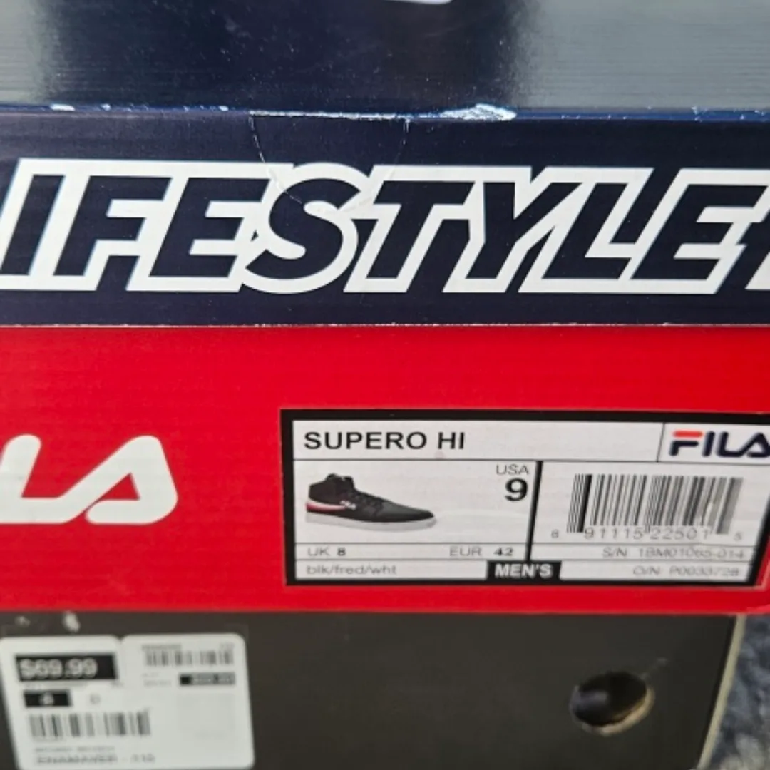 Fila Supero Hi Black/Red/White, Size 9 image indicator(3)