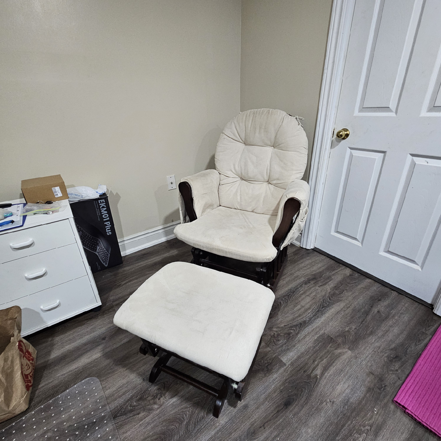 Glider Rocking Chair and Ottoman Set