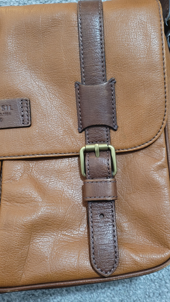Fossil Leather Messenger Bag - Brown - photo 5