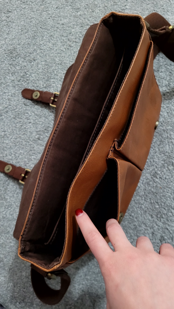 Fossil Leather Messenger Bag - Brown - photo 3