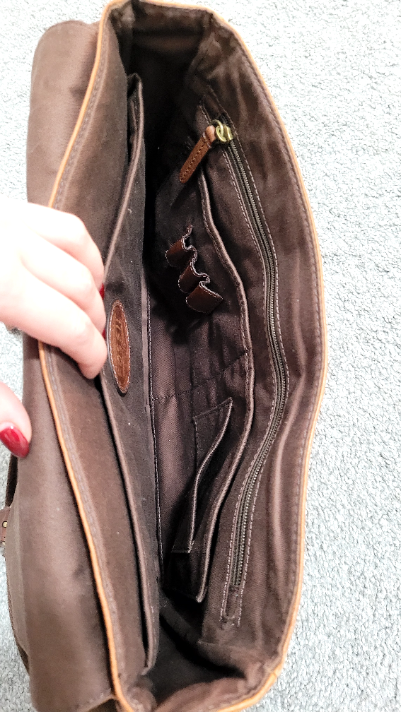 Fossil Leather Messenger Bag - Brown - photo 4