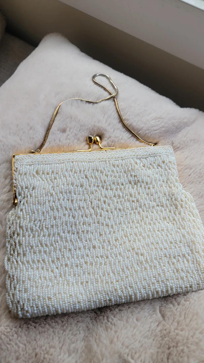 Vintage Birks Beaded Clutch Purse thumbnail