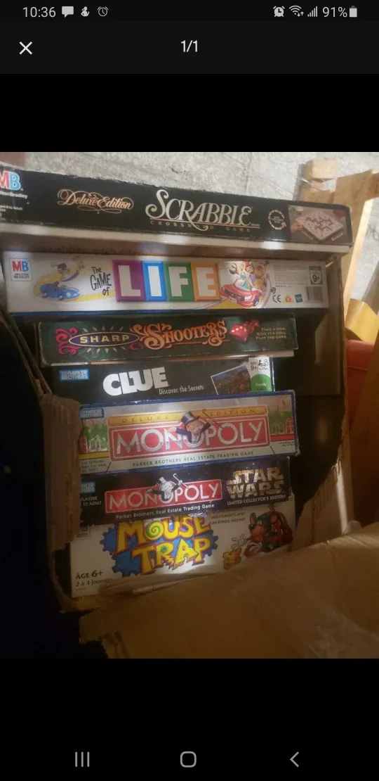 Board Games Lot: Scrabble, Life, Clue, Monopoly & More thumbnail