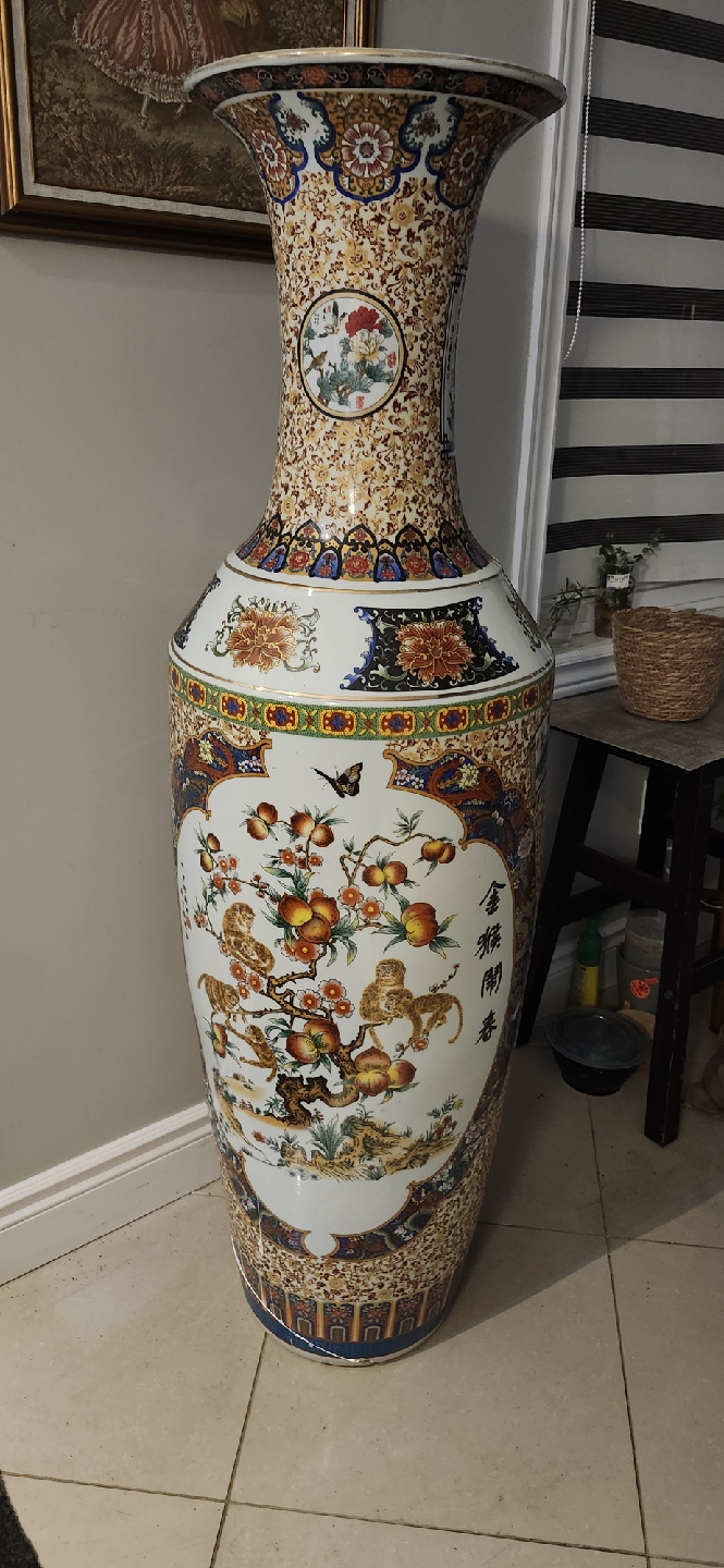 Large Decorative Jingdezhen ceramic Vase 55 in. high, new