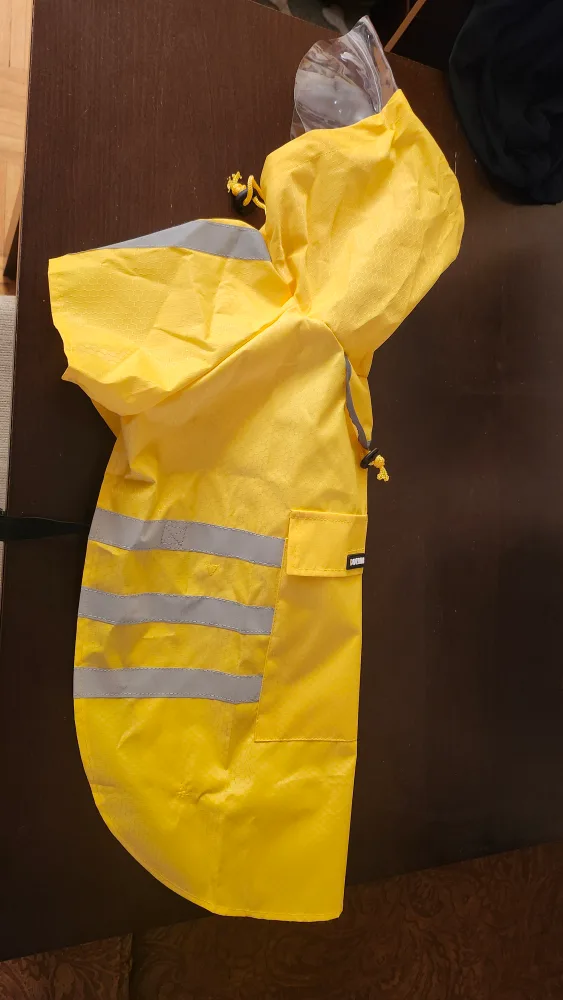 Duvwam Dog Raincoat - Yellow, Reflective image indicator(3)
