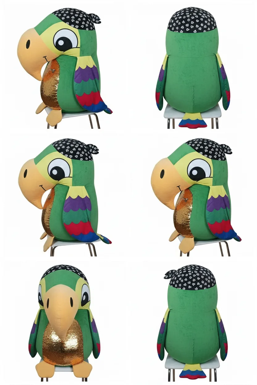 🦜 LARGE Nanco Pirate Parrot Plush – Size 30L X 18W image indicator(4)