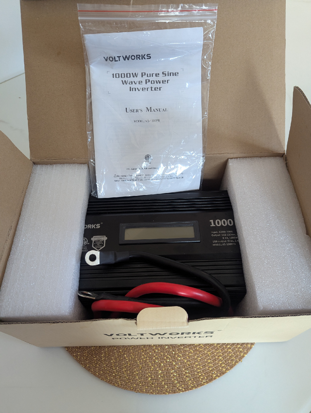 VOLTWORKS 1000W Pure Sine Wave Power Inverter - New in Box! - photo 3